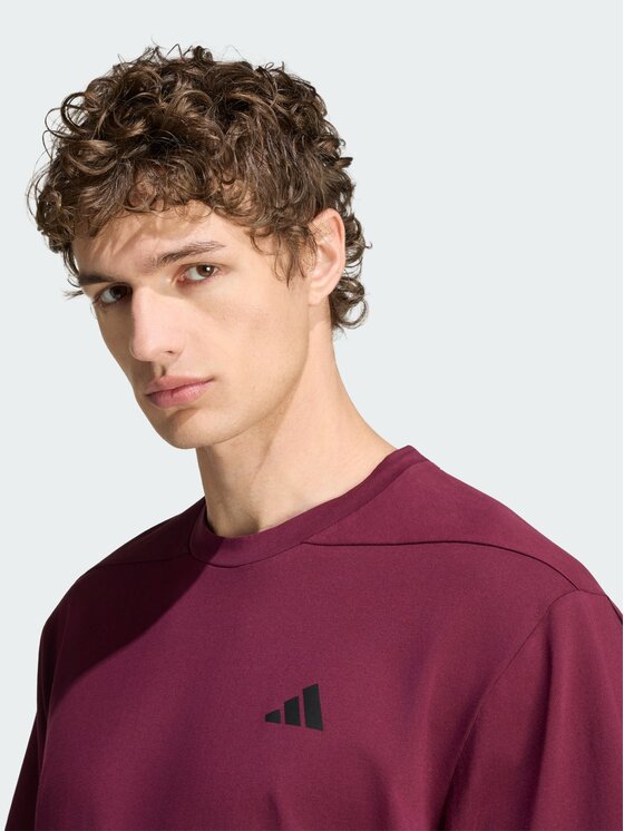 adidas adidas Koszulka techniczna 164725 Czerwony ciemny Oversize