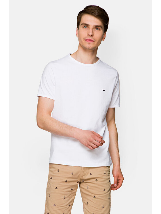 Lancerto Lancerto T-Shirt Daniel TS124121000025 Biały Regular Fit
