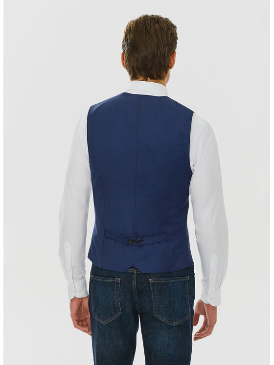 Pako Lorente Pako Lorente Kamizelka P24SF-8X-008 Granatowy Slim Fit