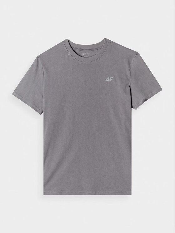 4F 4F T-Shirt 4FWMM00TTSHM2256-25S Szary Regular Fit