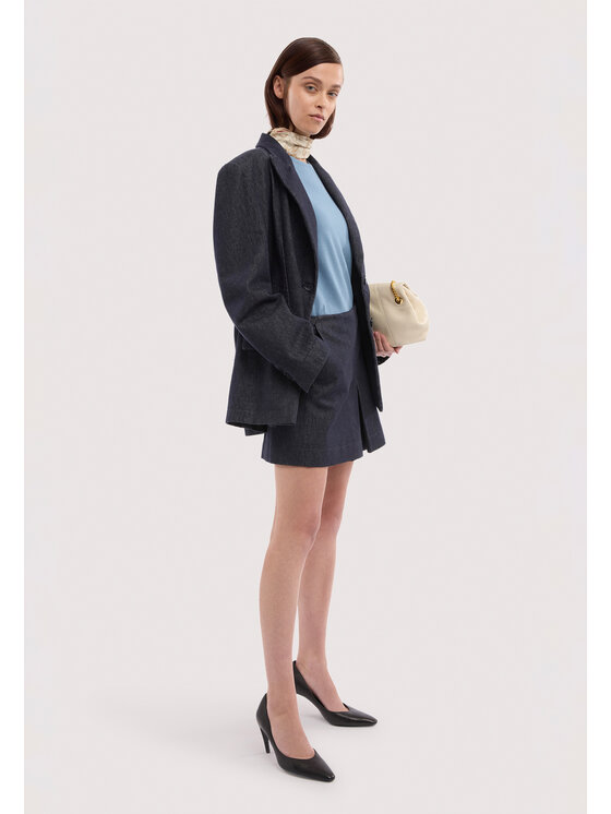 Trussardi Trussardi Spódnica midi 1404A000674N0DO Niebieski A-Line Fit