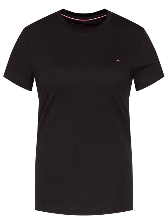 Tommy Hilfiger Tommy Hilfiger T-Shirt Heritage Crew WW0WW22043 Černá Regular Fit