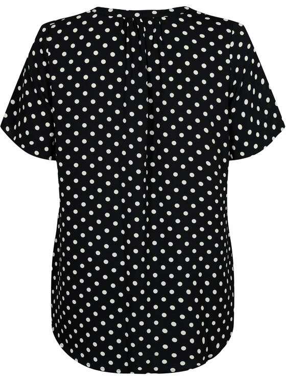 Zizzi Zizzi Bluse CA02310O Schwarz Regular Fit