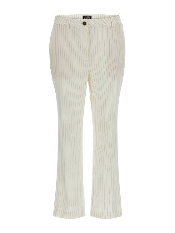 Pantaloni di tessuto Zoe W3GB11 WFCV0 Écru Regular...