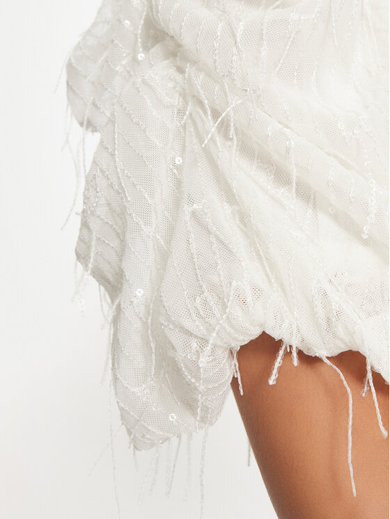 YAS YAS Sukienka koktajlowa Elza 26035567 Écru Regular Fit