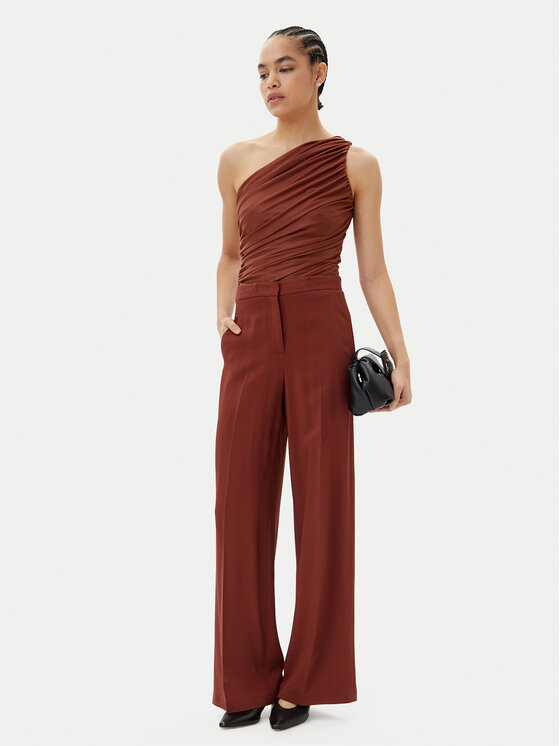 PINKO PINKO Riidest püksid Pergamino 100331 A213 Pruun Regular Fit