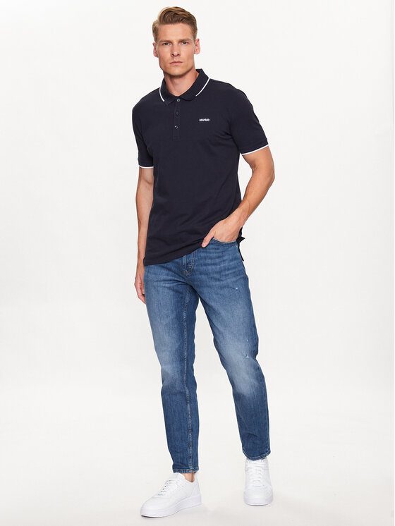 HUGO Hugo Polokošeľa 50467344 Tmavomodrá Slim Fit