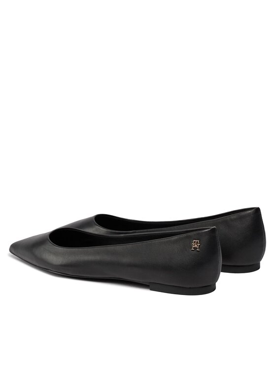 Tommy Hilfiger Tommy Hilfiger Μπαλαρίνες Essential Pointed Ballerina FW0FW07863 Μαύρο