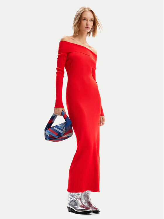 Desigual robe rouge clearance