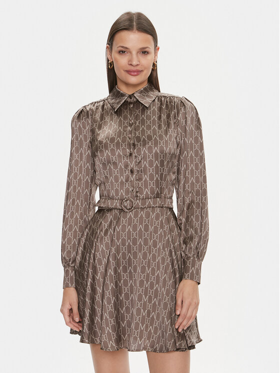 Marciano Guess Marciano Guess Každodenní šaty 4RGK37 7014A Hnědá Regular Fit
