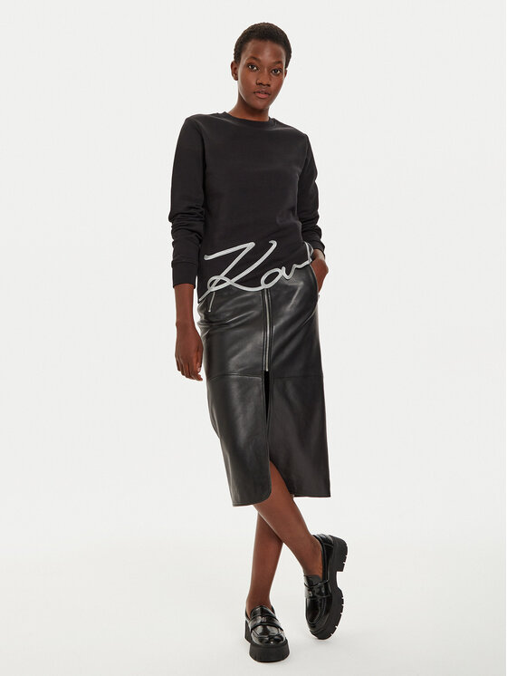 KARL LAGERFELD KARL LAGERFELD Світшот 245W1815 Чорний Regular Fit