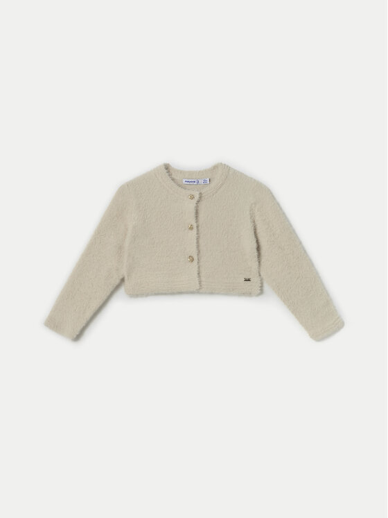 Mayoral Mayoral Pletena jopica 2325 Écru Regular Fit