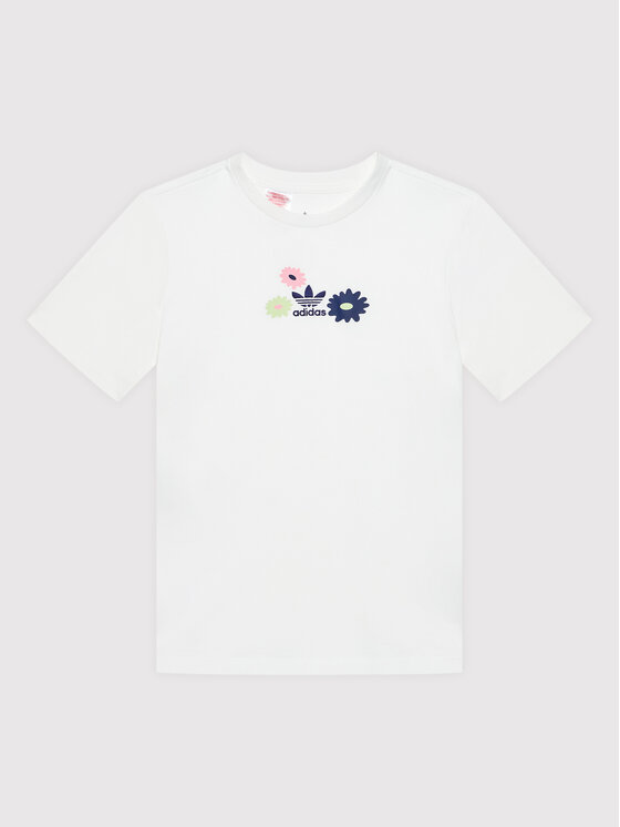 T-shirt Flower Print HF7467 Bianco Regular Fit