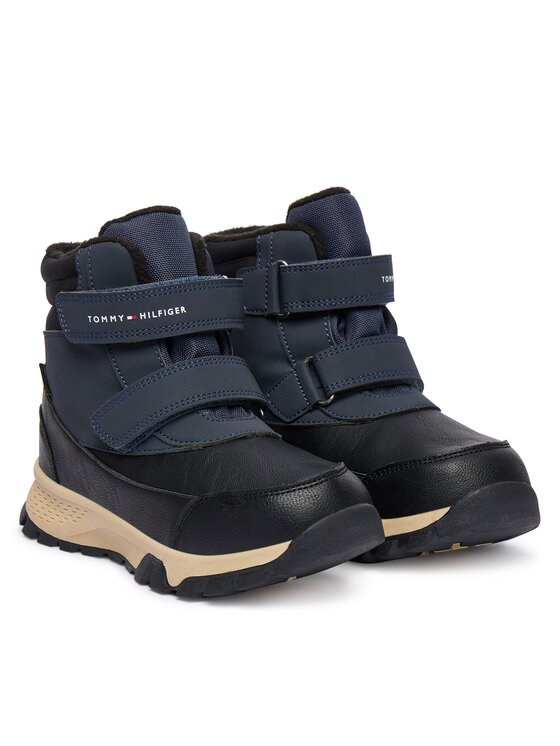 Tommy Hilfiger Tommy Hilfiger Stivali da neve Velcro Bootie T1X5-34134-1592 S Nero