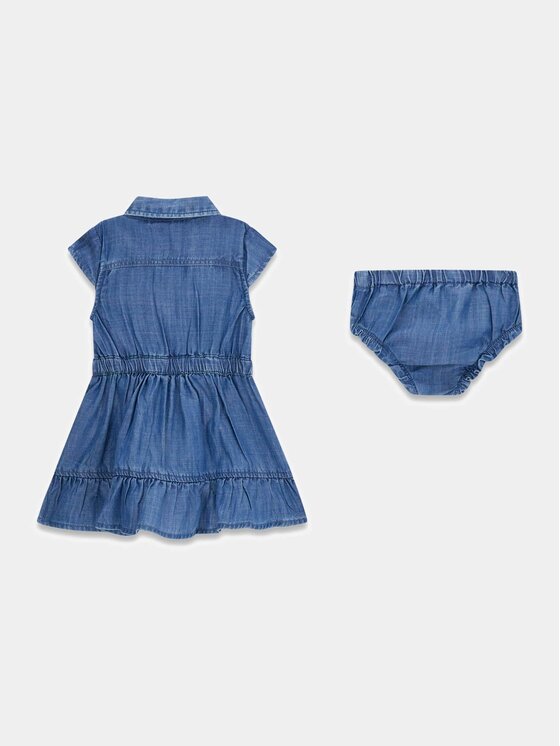 Guess Kids Guess Kids Každodenní šaty 182537 Modrá Classic Fit