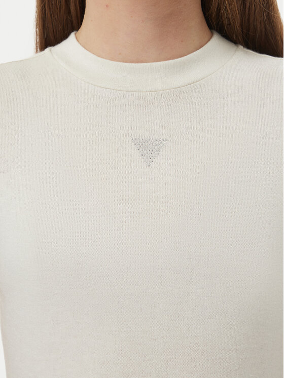 Guess Guess Футболка W5BP07 KCGM2 Écru Slim Fit