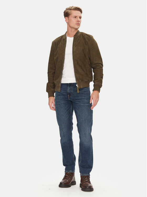 SCHOTT N.Y.C. SCHOTT N.Y.C. Geacă de piele LC300 Kaki Regular Fit