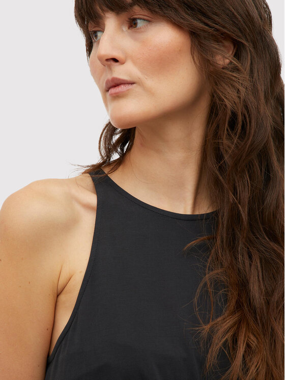 Vila Vila Kleid für den Alltag Modala 14074850 Schwarz Regular Fit