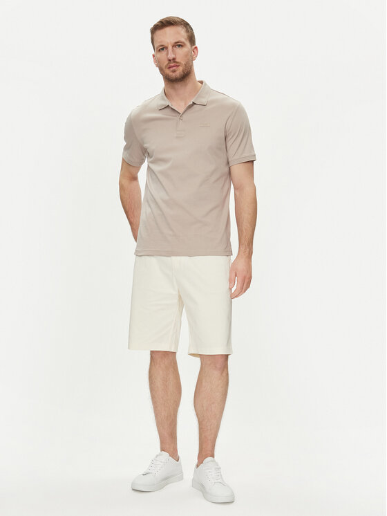 Calvin Klein Calvin Klein Szorty materiałowe Sateen K10K112831 Écru Regular Fit