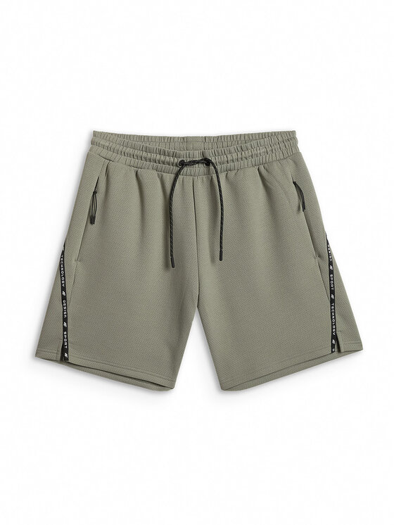 4F 4F Szorty sportowe SPORTS CLUB Khaki Regular Fit