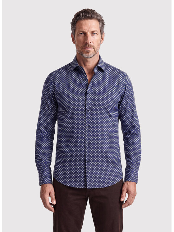 Pako Lorente Pako Lorente Koszula P26WF-1X-003 Granatowy Slim Fit