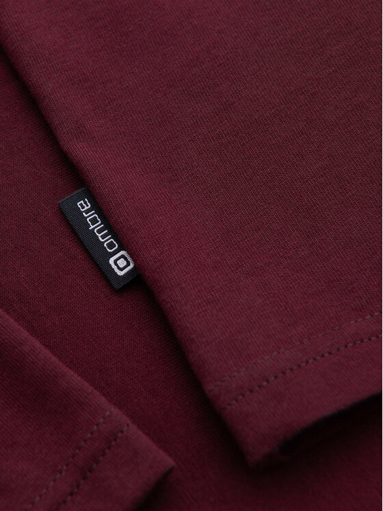Ombre Ombre S dlouhým rukávem OM-LSBL-0143 Bordó Regular Fit