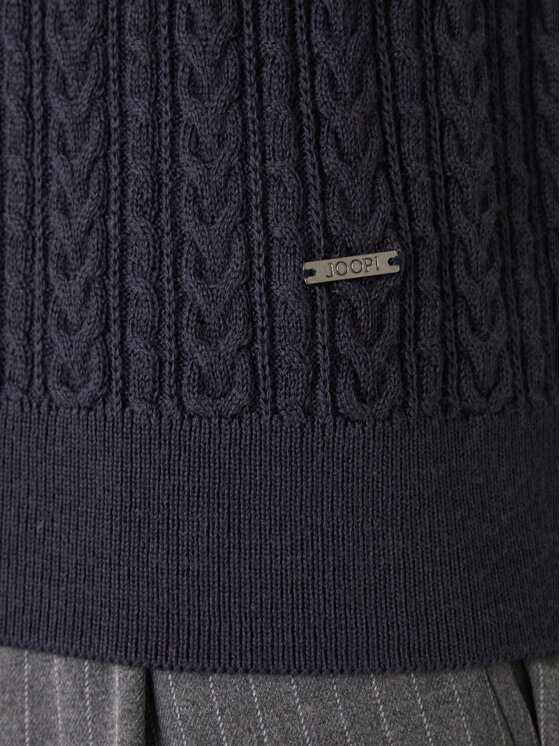 JOOP! JOOP! Bluză cu gât Danilor 30047372 Bleumarin Modern Fit