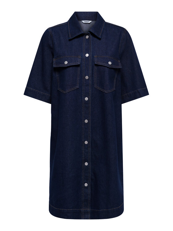 ONLY ONLY Jeanskleid Belle 15324384 Dunkelblau Regular Fit