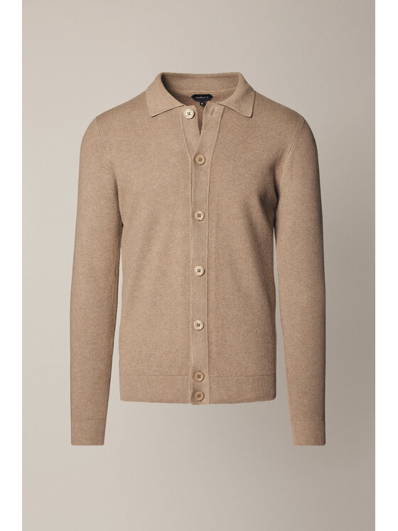 Lancerto Lancerto Kardigan Bertil SW073125000003 Beżowy Slim Fit
