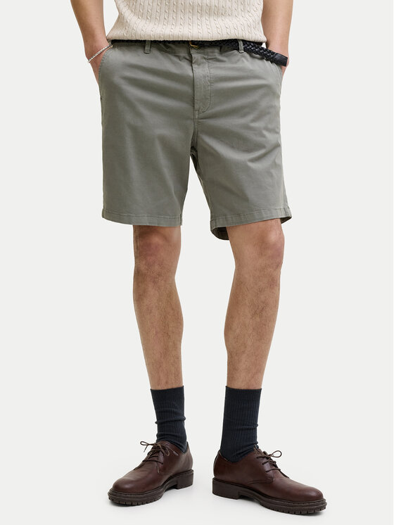 Jack & Jones Pantalon scurți din material Ace Vance 12293005 Verde închis Relaxed Fit