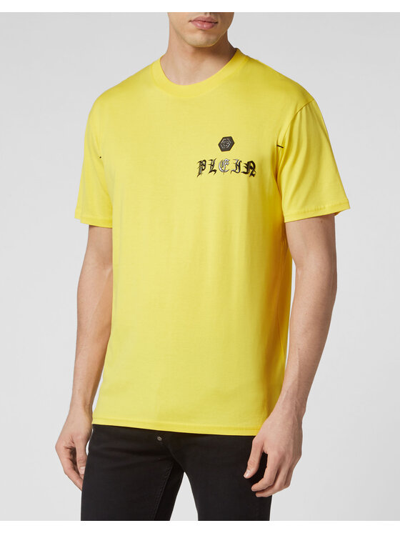 PHILIPP PLEIN PHILIPP PLEIN T-Shirt 1491 Żółty Regular Fit