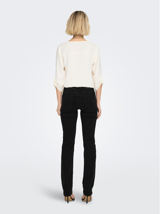 ONLY ONLY Blugi 15252221 Negru Straight Fit