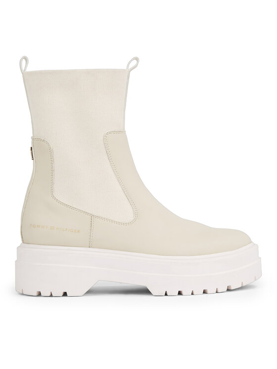 Tommy Hilfiger Tommy Hilfiger Боти тип челси Feminine Seasonal FW0FW07226 Бежов