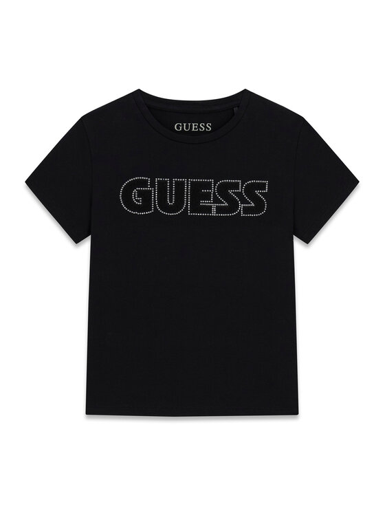 Guess Tricou J6YI12 2K4421 Negru Regular Fit