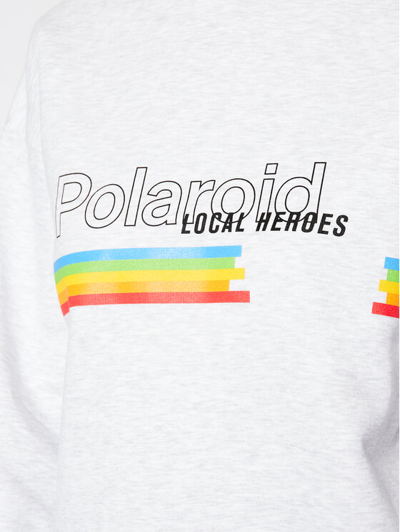 Local Heroes Local Heroes Mikina Classic Polaroid LHPLS0003 Sivá Oversize