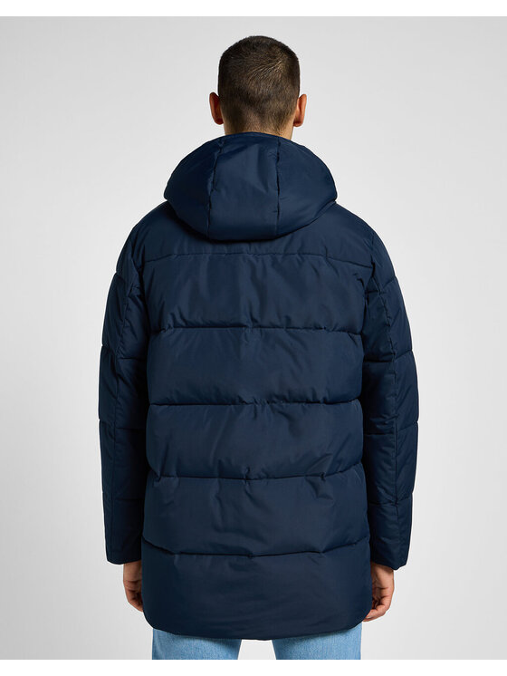 Lee Lee Kurtka zimowa LONG PUFFER JACKET Niebieski Regular Fit