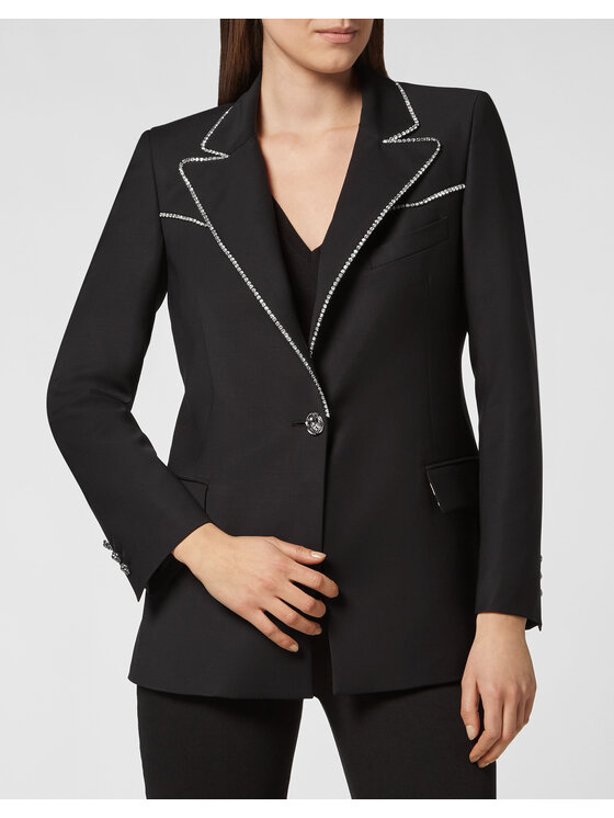PHILIPP PLEIN PHILIPP PLEIN Marynarka 2647 Czarny Loose Fit