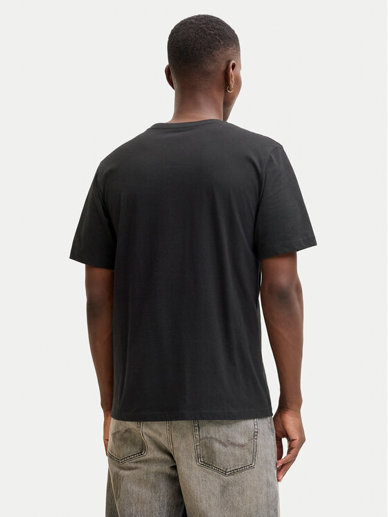 Jack & Jones Jack & Jones T-Shirt Jjrain Tee Ss Crew Neck 12288097 Czarny Regular Fit
