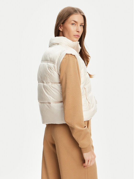 Guess Guess Bezrękawnik W5YL11 WHDO2 Écru Regular Fit