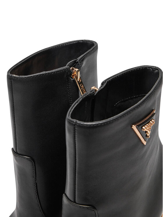Guess Guess Botine Caitte FLDCAT LEA10 Negru