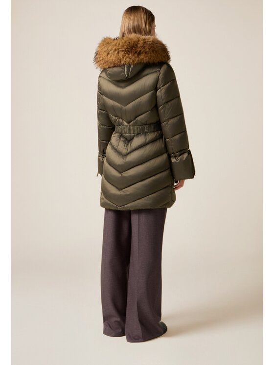 Oltre Oltre Giubbotto piumino F044R101492N035 Verde Slim Fit