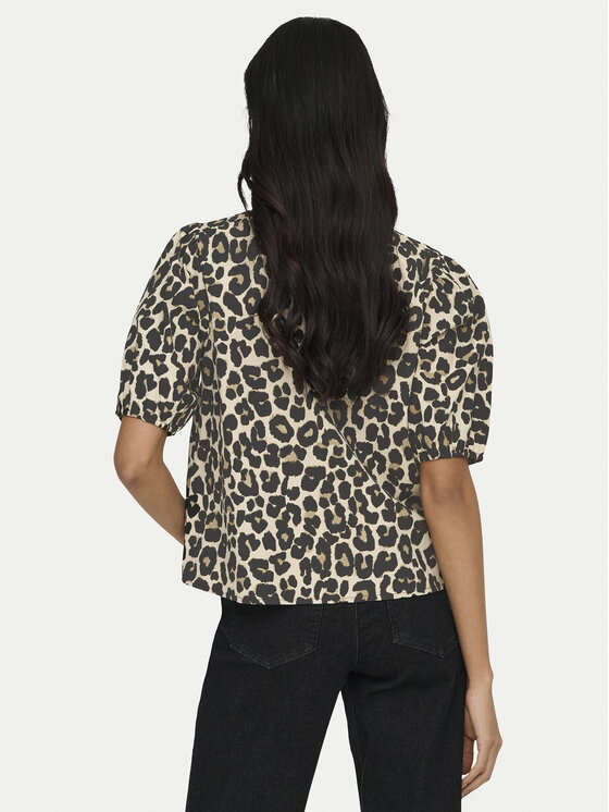 ONLY ONLY Μπλουζάκι Jenna 15368592 Σκούρο μπεζ Regular Fit