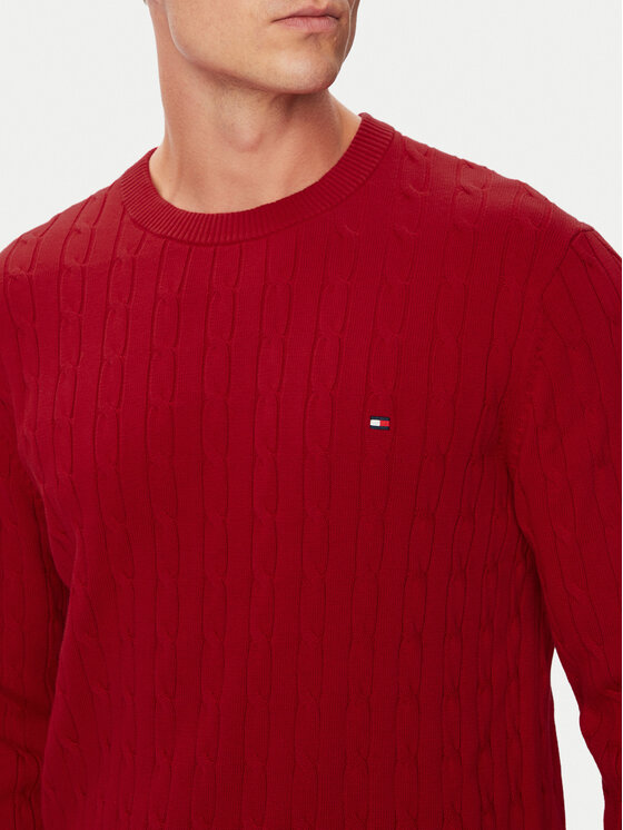 Tommy Hilfiger Tommy Hilfiger Megztinis Classic MW0MW33132 Raudona Regular Fit