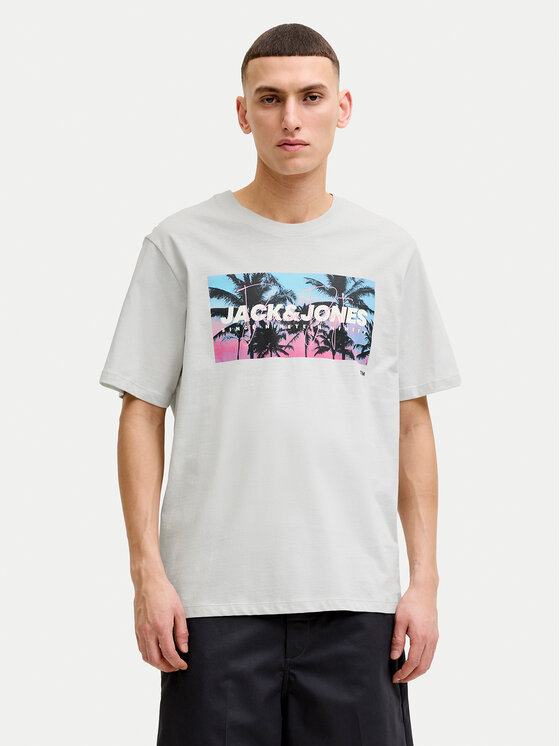 Jack & Jones Tricou Indiana Tee 12288112 Gri Regular Fit