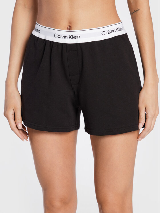 Calvin Klein Underwear Calvin Klein Underwear Kratke pidžama hlače 000QS6871E Crna Regular Fit