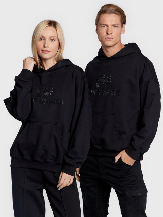 2005 2005 Mikina Unisex Hot Moms Čierna Relaxed Fit