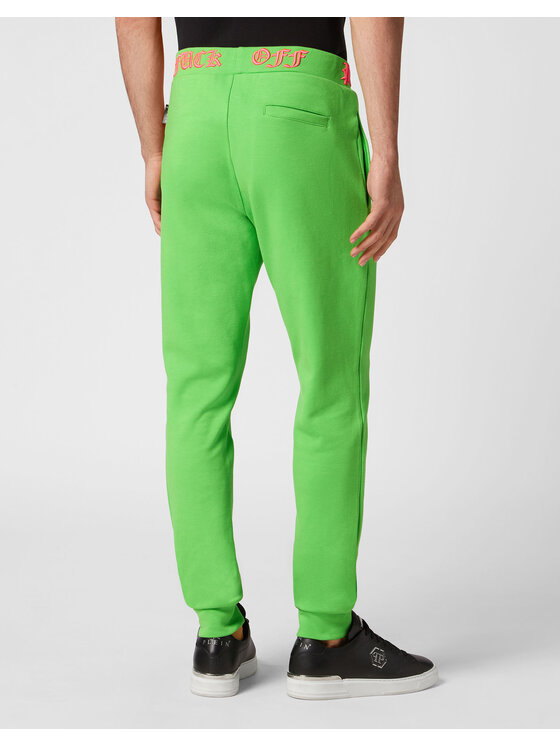 PHILIPP PLEIN PHILIPP PLEIN Spodnie dresowe 217 Zielony Jogger Fit