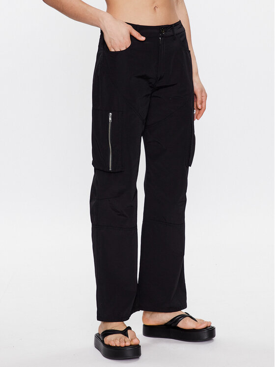 Herskind Bavlnené nohavice Tilly 4746798 Čierna Oversize