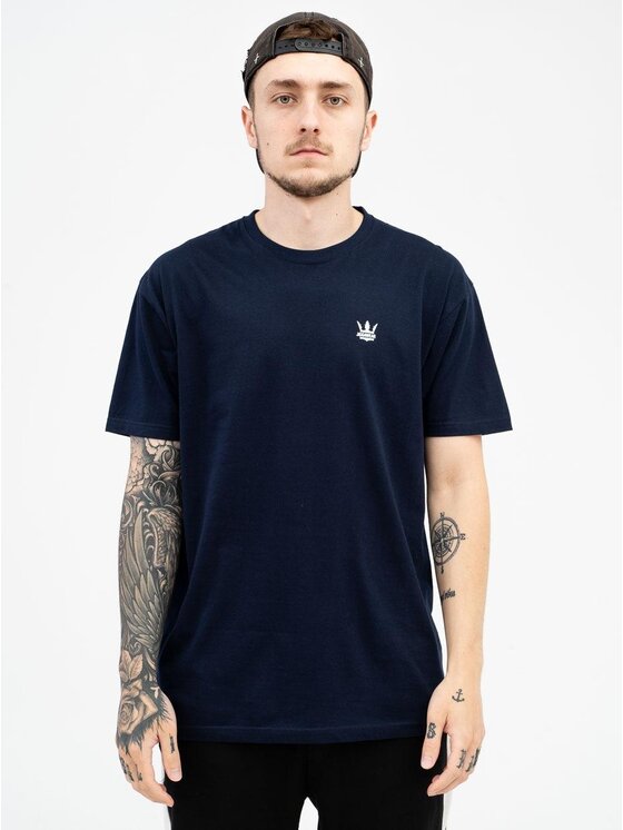 Jigga Wear Jigga Wear T-Shirt Koszulka Z Krótkim Rękawem Jigga Wear Mini Crown Granatowa S Granatowy Regular Fit