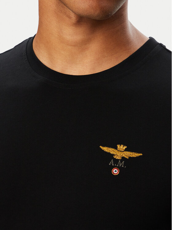 Aeronautica Militare Aeronautica Militare Тениска с дълъг ръкав 262TS2390UJ00372 Черен Regular Fit